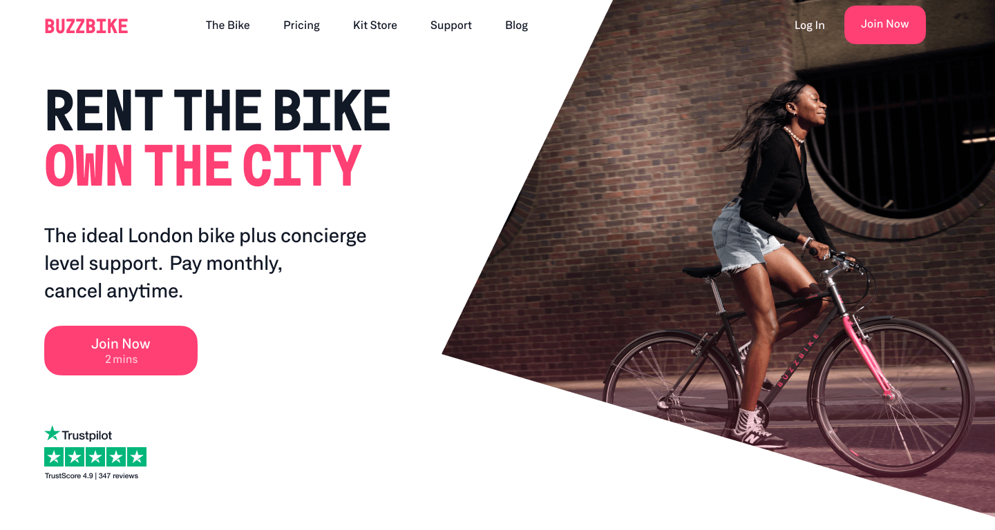 Buzzbike app — before redesign