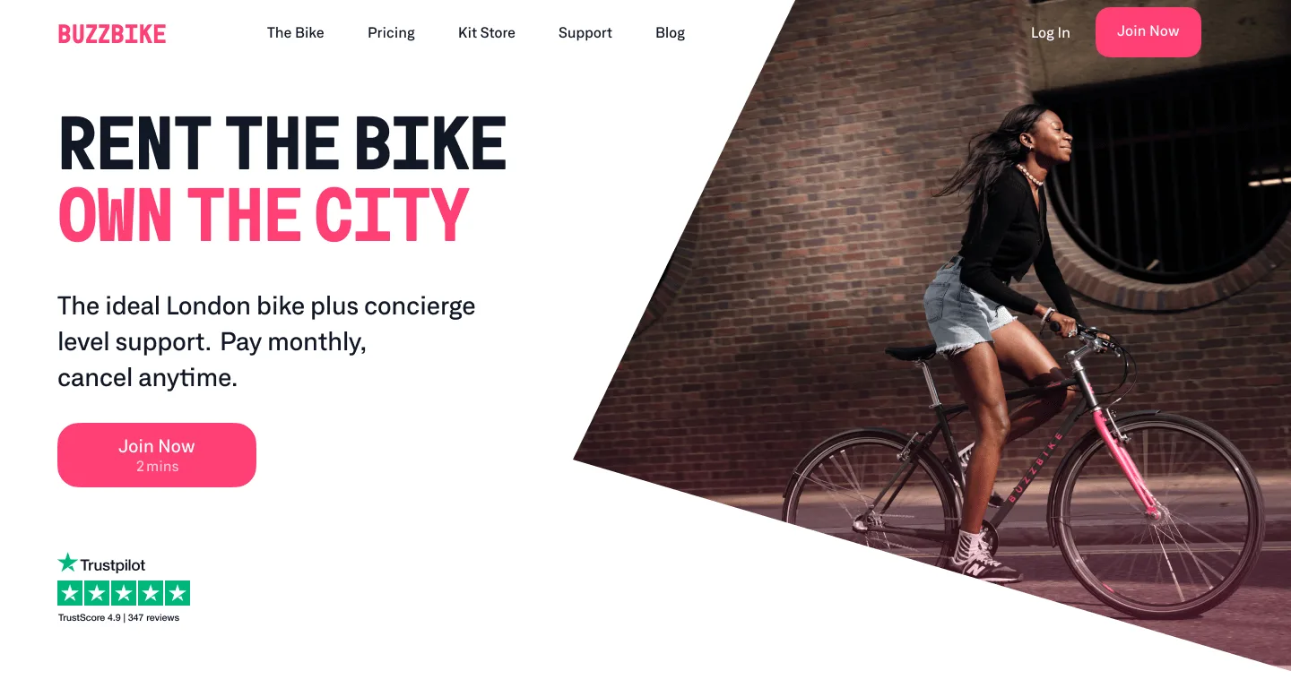 Buzzbike app — before redesign