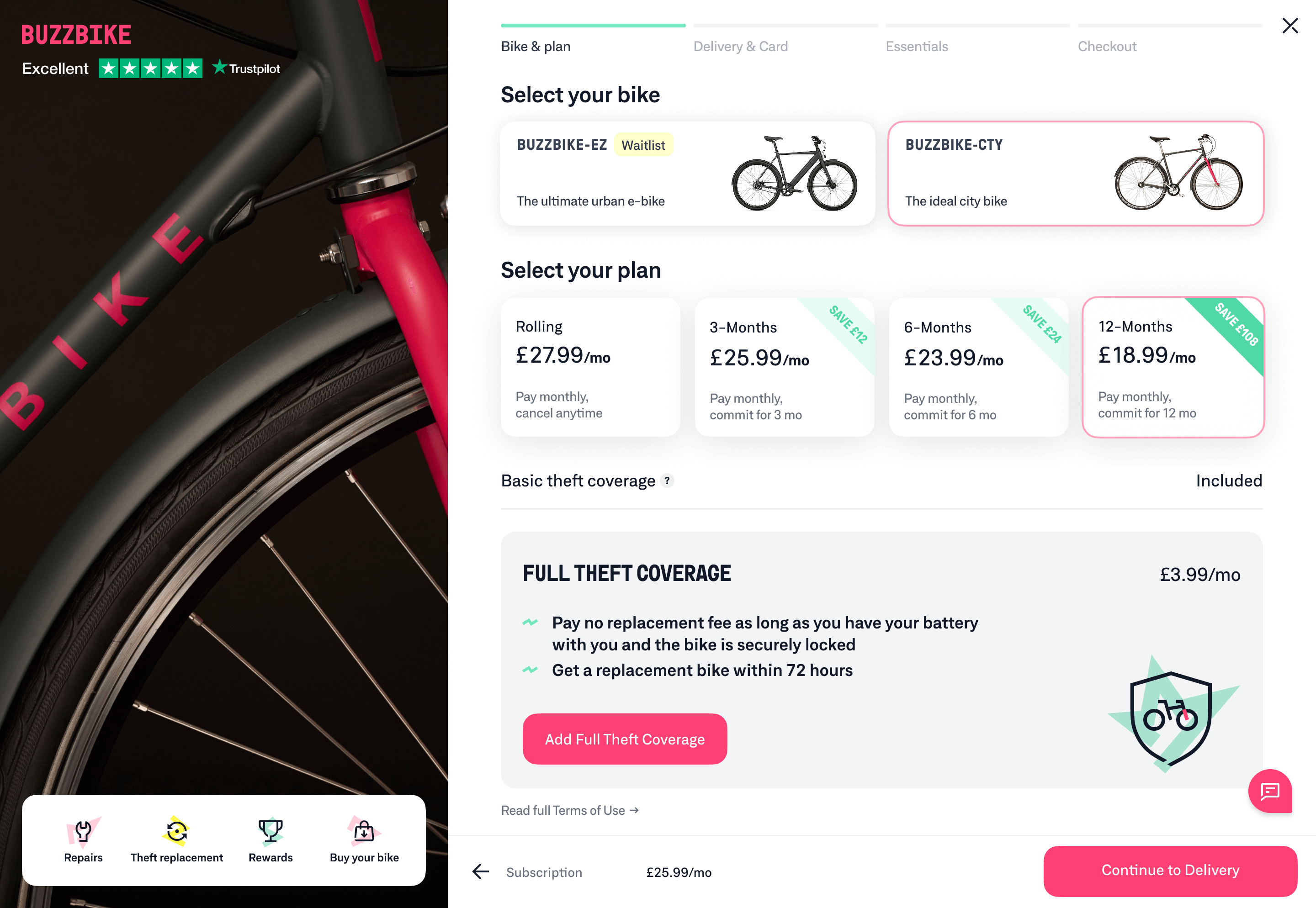 Desktop sign-up flow