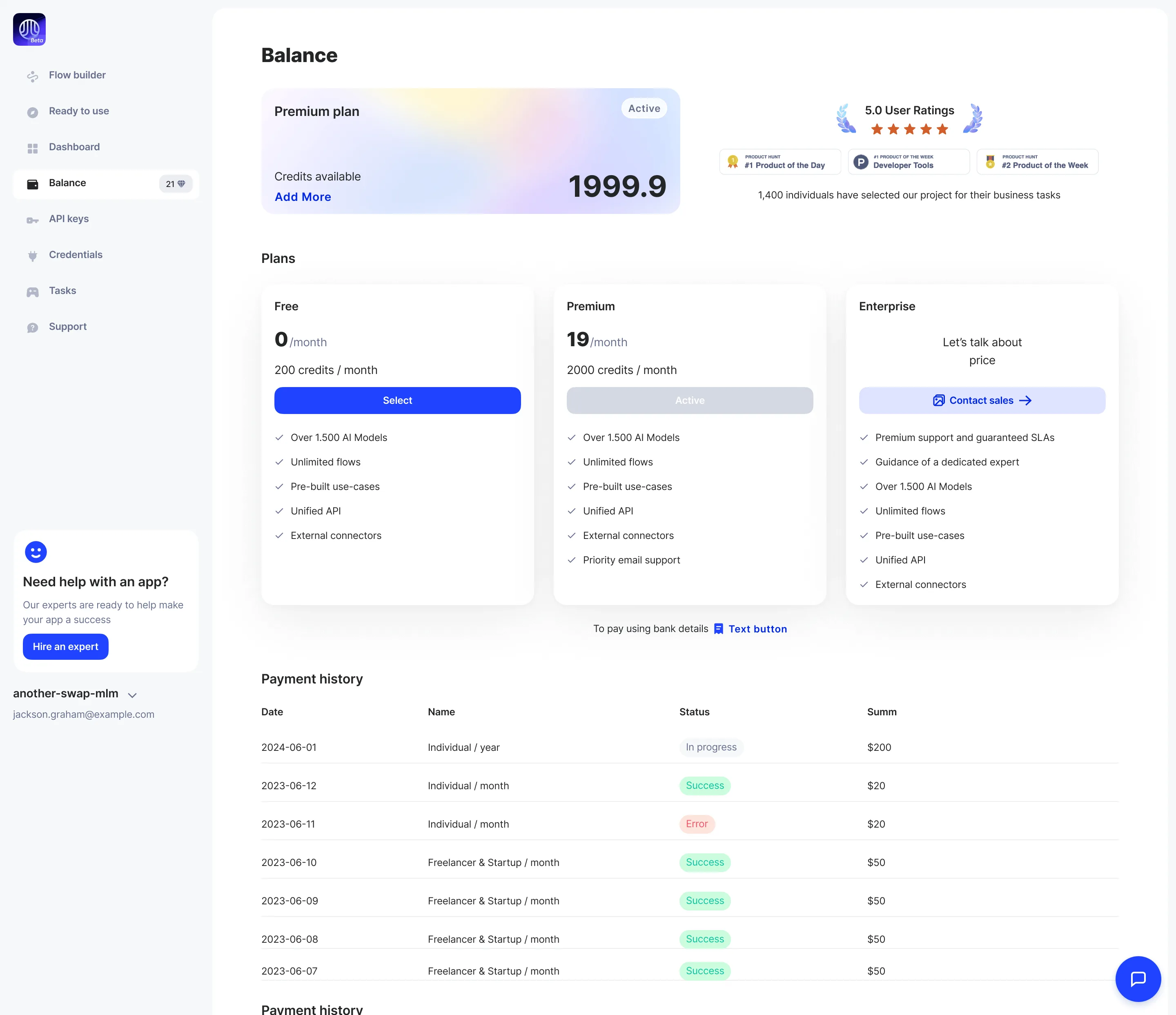 Scade plan — before redesign