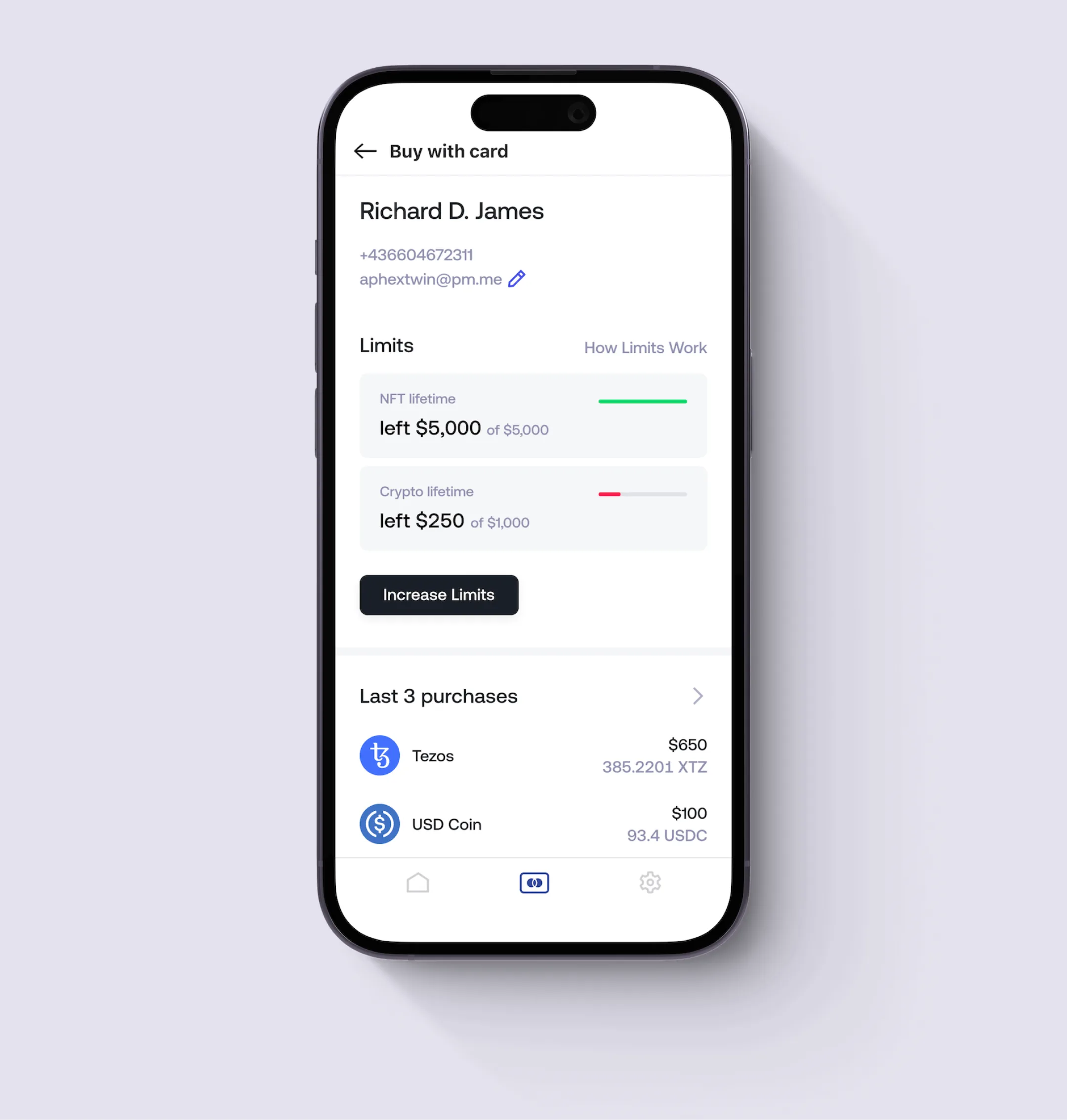 Wert account preview